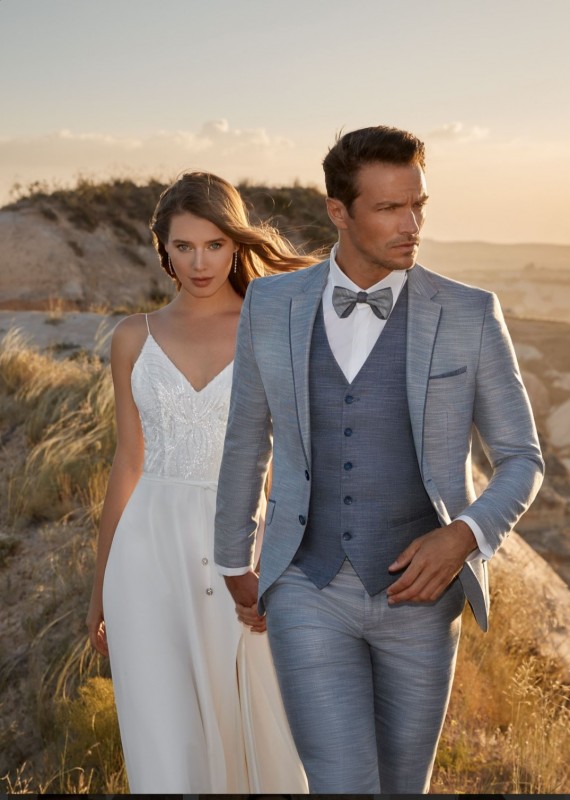 MUNICH,  costume homme pour marié, style bohème champêtre de la marque ADIMO en magasin, près d'Aix en Provence